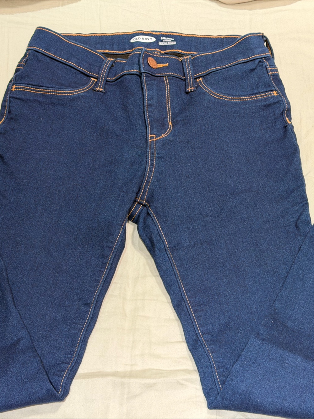Old Navy Dark Blue Stretch Jeggings with Contrast Stitching